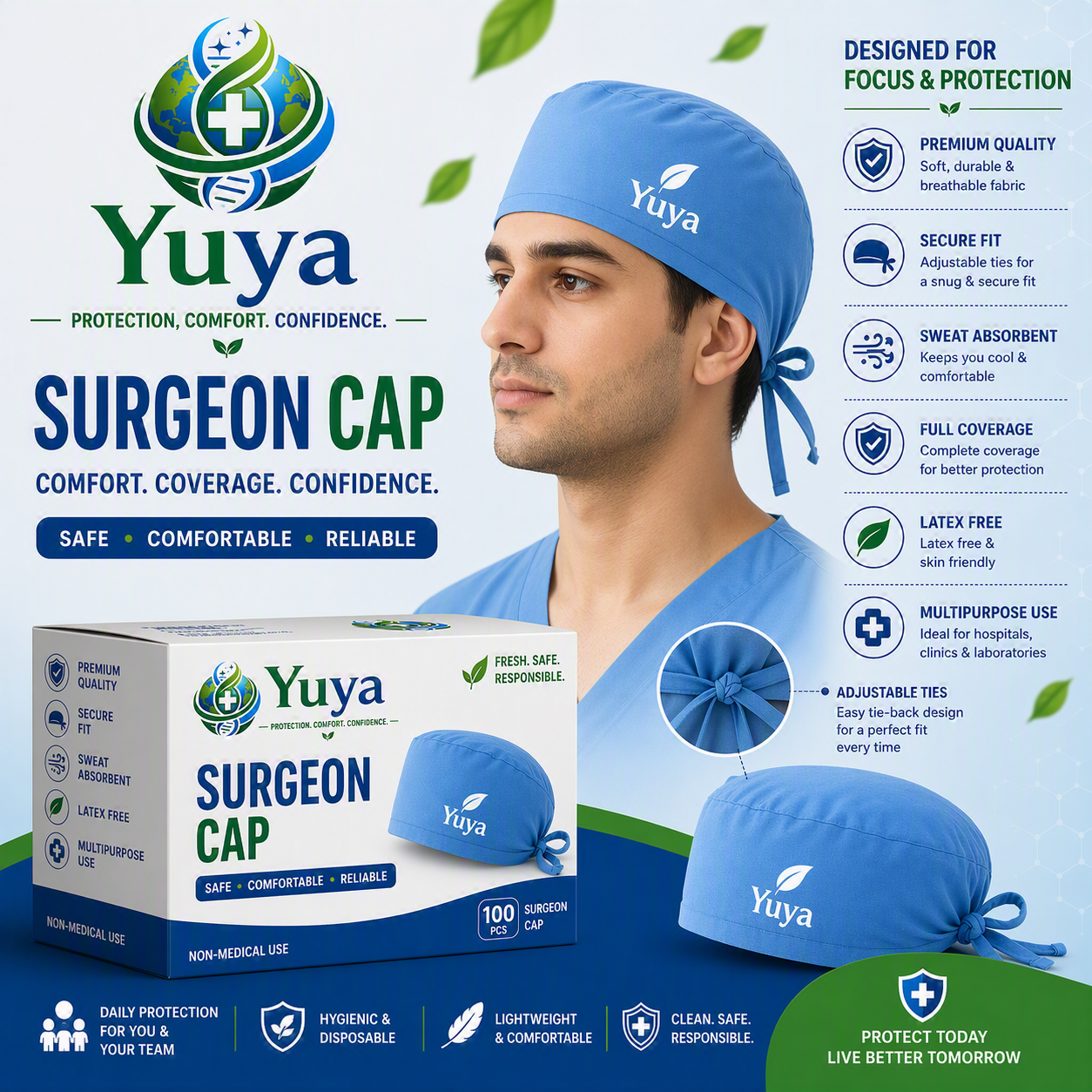 3 Ply Face Masks - Disposable Medical Masks